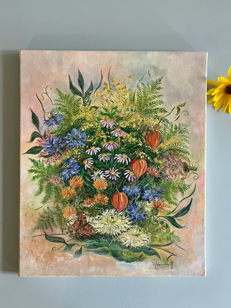 Peinture sur toile florale