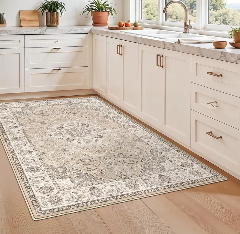 Tapis Vintage Floral pour Décoration Moderne