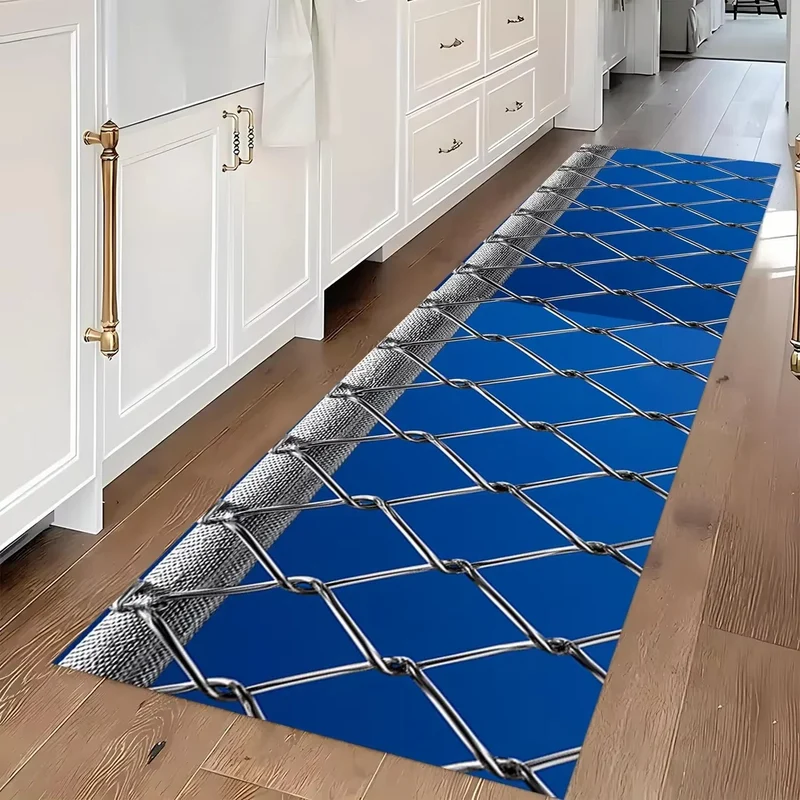 Tapis de Couloir Géométrique Antidérapant pour Cuisine et Chambre