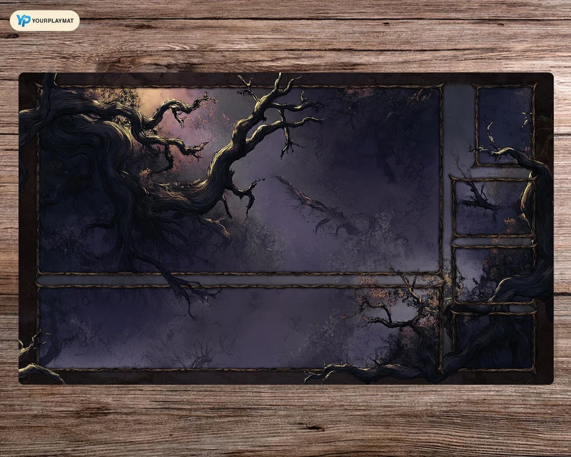 Zoned Swamp - 24"x14" - Zoned Playmat MTG - Board Game Mat for TCG - Premium Desk Mat for Card Game Players and Gaming